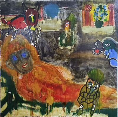 Диатян Артем - Венера. Холст, масло, смешанная техника, 100х100см, 2021г. Живописец. Работает в 