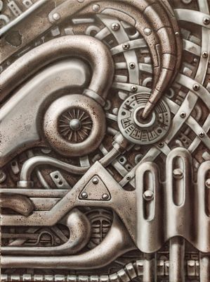 Шилдкамп Мартин - Пирамидальная машина. Холст, акрил, 40х30, 2025г.Мартин Шилдкамп, немецкий 