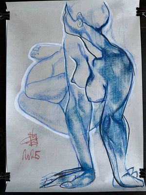 Сергей Исыпов - Натурные наброски. А3, пастель Родился в г.Зыряновск (Казахстан) в 1965г.1987-1992 