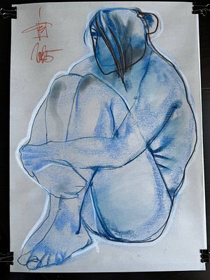 Сергей Исыпов - Натурные наброски. А3, пастель Родился в г.Зыряновск (Казахстан) в 1965г.1987-1992 