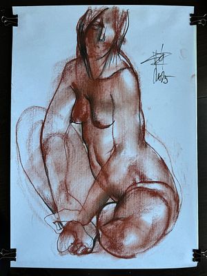 Сергей Исыпов - Натурные наброски. А3, пастель Родился в г.Зыряновск (Казахстан) в 1965г.1987-1992 