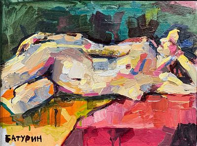 Александр Батурин - "Даная". Холст на картоне 30х40, масло Родился 15 ноября 1974 года в г. Веймаре 
