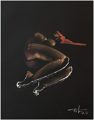 Инга Каллагова - Натурные наброски. Гуашь/Бумага 300г, 50х35, 2025, Окончила Текстильный институт 