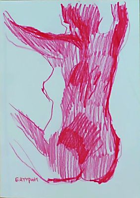 Александр Батурин - Натурные наброски. бумага А4, цветные карандаши, гуашь, маркеры. Родился 15 