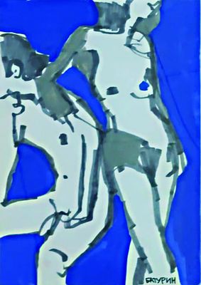 Александр Батурин - Натурные наброски. бумага А4, цветные карандаши, гуашь, маркеры. Родился 15 