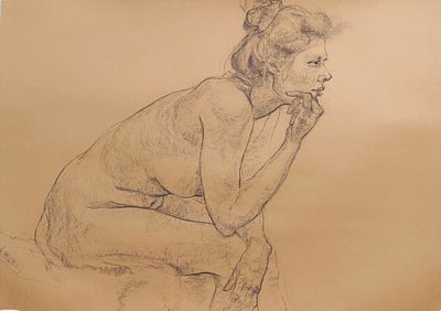 Игорь Легостаев - без названия. бумага/уголь, 70х100, Родился в 1968 г. в Ростове на Дону, в 1987 