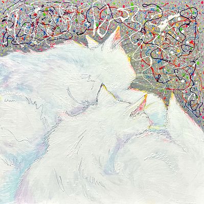 Ольга Качановская. Бро, ты это видишь?. Холст, акрил. 50х50. 2024г.
Ольга Качановская. Художник 