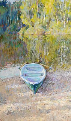 Юлия Жуковская. Тишина. Холст на картоне, масло. 50 х 30см. 2024 г. 
Юлия Жуковская, архитектор 