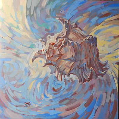 Юлия Жуковская. Зов моря. Холст на картоне, масло. 50 х 50см. 2020 г. 
Юлия Жуковская 