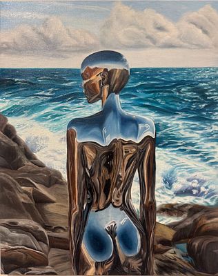 Наталья Наумова. Созерцание. Холст, масло. 40 х 50 см. 2025 г. 
Наталья Наумова - современный 