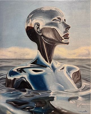 Наталья Наумова. Слияние. Принт на холсте (1 экз.). 40 х 50 см. 2025 г. 
Наталья Наумова - 