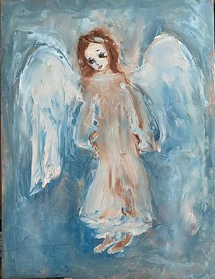 Марина Новикова. Господи, послушай!. Масло, холст на подрамнике. 40 х 30. 2023 г. 
Марина 