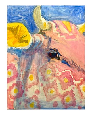 Дарья Гавриленко (DKG+). Коровы. Русский код. Экспрессионизм. Холст, масло. 60 х 80. 2025 г. 