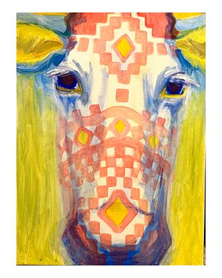 Дарья Гавриленко (DKG+). Коровы. Русский код. Экспрессионизм. Холст, масло. 60 х 80. 2025 г. 