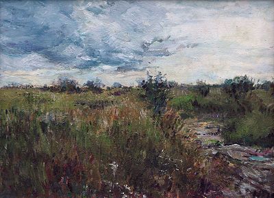 Тарасова Наталия - Поле. Холст, масло 30х40 Петербургская художница, член профессионального союза 