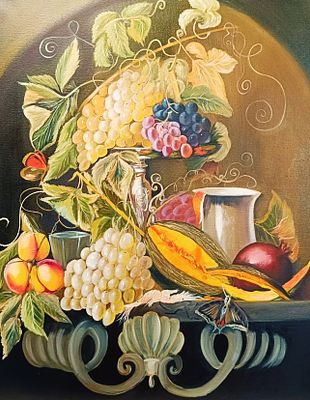 Трошина Елена - Натюрморт с фруктами. Холст 50/60 масло Трошина Елена Сергеевна, 11.08.1972 