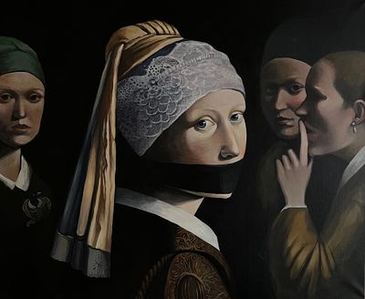 Беляева Анна - Молчание - золото. 100/120 холст, акрил. Художник с более чем 10-летним опытом в 