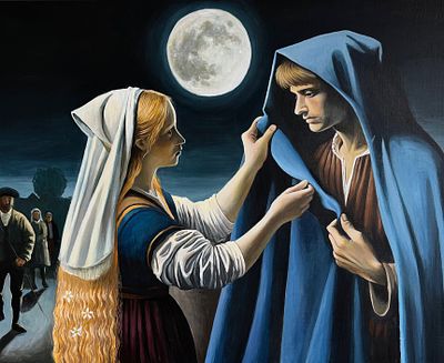 Беляева Анна - Лунный свет. 80/120, холст, акрил. Художник с более чем 10-летним опытом в живописи 