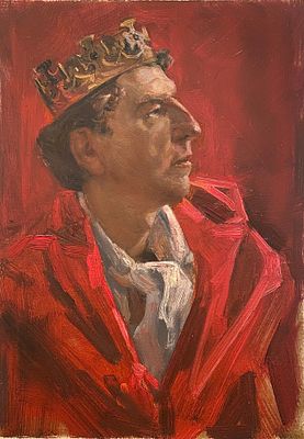 Жосан Светлана - просто король. 25*35 масло бумага 2025г Закончила Саратовское художественное 