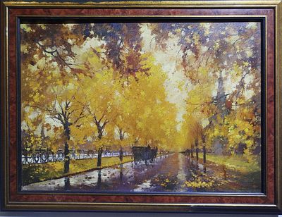 Козлов Дмитрий - У Кремлевской Стены. Холст, масло, 50х70, 2000 г 
Дмитрий Козлов родился в 1961 