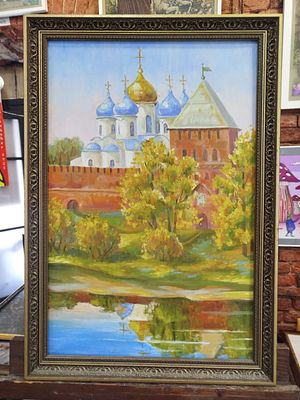 Виктор Шумский - Великий Новгород, Св. София Владимирская Башня. Холст, масло, 60Х40 
Шумский 