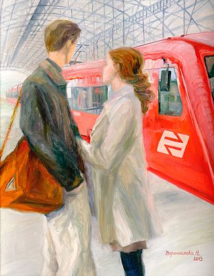 Ворошилова Наталия - Расставание. Холст, масло, 90х70, 2013 Родилась Москве в 1976 году. 1993 году 