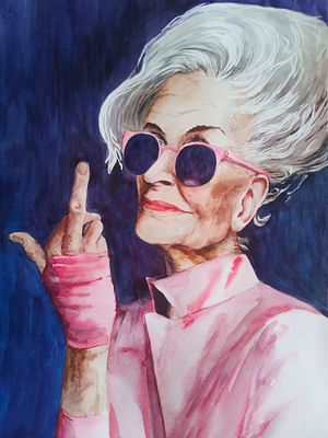 Дутова Лариса - Моя жизнь-мои правила. Акварель, бумага, 40х30 см, 2024 г. , г. Троицк г.МоскваПо 