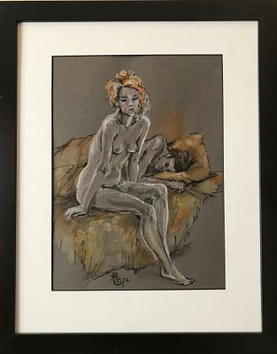 Рамазанова Татьяна - Вечер. 30х20 бумага, смешанная техника 2026, Татьяна Рамазанова – 