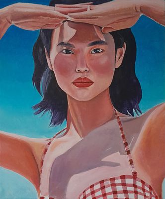 Эдгар Минасян - Портрет Чон Хо Ён. акрил, холст 60&times;50, 2025. Художник самоучка. Выставлялся на 