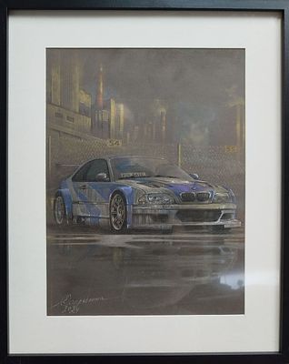 Сапрыкина Елена - BMW m3. Бумага, пастель, 49х39 в свету Художник, дизайнер и немножко инженер. 