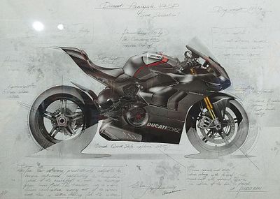 Сапрыкина Елена - Ducati. Рисунок на планшете, цветная печать, 50х70, Художник, дизайнер и немножко 