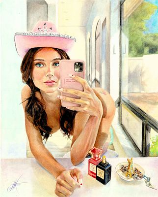 Макаров Михаил - Лана. Акварель, бумага. 43&times;35 см. 2021. Родился в Муроме. Живет в Рязани. Поступал 