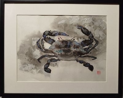 Лопацинская Елена - Водный мир. Рисовая бумага, акварель, японские краски Гансай, 39х29, Высшеее 