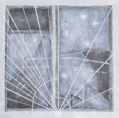 Власова Елена - Из серии &laquo;Мерцание&raquo; #3. Холст, акрил, уголь, аэрозольная краска, графит, 122 х 124 