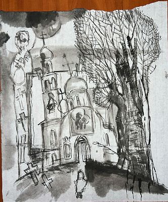 Гурьянов Андрей - Библейские истории. Рисовая, бумага, 37х32, Художник реставратор, архитектор и 