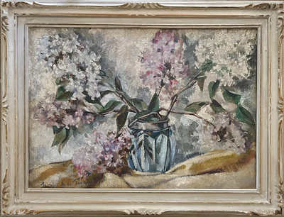 Пожедаев Григорий Анатольевич - Сирень. Фанера, масло, 50х70смХудожник театра и кино, живописец и 