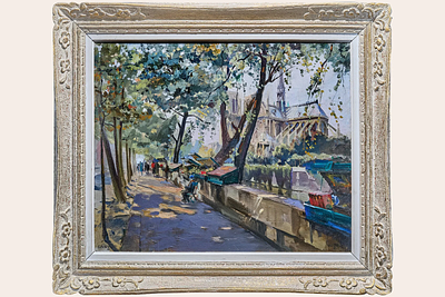 Клюге Константин - Набережная букинистов. Холст, масло, 55х65смКонстантин Клюге был французским 