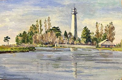 Санин Игорь - Маяк. Бумага, акварель, 22х33Игорь Александрович Санин (род. 7 ноября 1939) — 