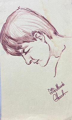 Санин Игорь - Этюд. Бумага, маркер, 25х16, 1978 Игорь Александрович Санин (род. 7 ноября 1939) — 