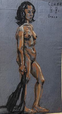 Санин Игорь - Натурщица. Бумага, пастель, 54х36смИгорь Александрович Санин (род. 7 ноября 1939) — 