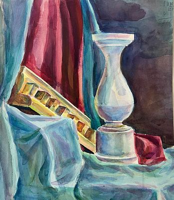 Санин Игорь - Натюрморт. Бумага, акварель, 55х31смИгорь Александрович Санин (род. 7 ноября 1939) — 