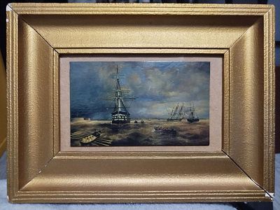 Айвазовский И.К. - Гавань. Репродукция, ламинированная бумага, печать, 12Х20