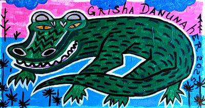 Grisha Danunaher - Веселый Крокодил. 60х40 о.а. 2025 Grisha Danunaher – представитель современного 