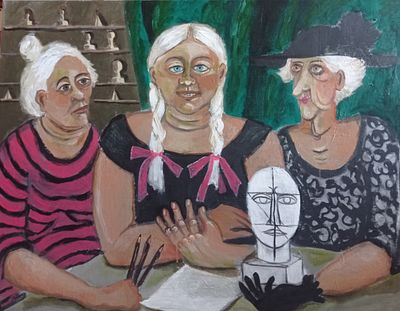 Кузнецова Марина - Секция рисунка ЦМД "Крылатское". Холст, акрил, 80х100,2025г. Родилась в 1967 г. 