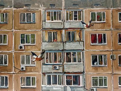 Ершова Юлия - Огари. Раменки. Масло, двп 30х40см 2023г.