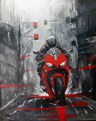 Буркова Мария Александровна - Железный конь. Холст на подрамнике 40&times;50, акрил, 2026 год. Высшее 