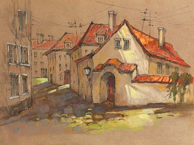 Татьяна Криволапова - Улочка в старой Праге. 21х28 см. Бумага, пастель. 2026