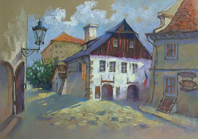 Татьяна Криволапова - Чехия. Крумлов. 29х42 см. Бумага, пастель. 2026