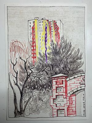 Трикина Татьяна Николаевна - Улица Авангардная. 15/20. Бумага/линеры. 2025