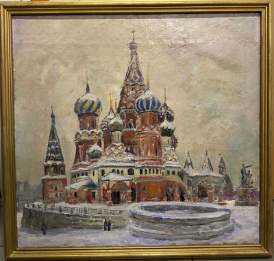 Антипин Н. - Собор Василия блаженного. х/м, 1954, 80х82 Антипин Николай Николаевич (1931-2017) 